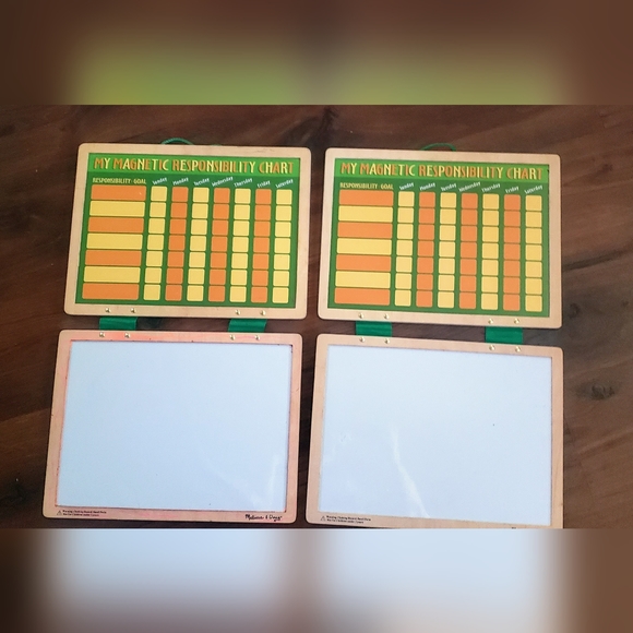 2 Melissa and Doug Wooden Magnetic Responsibility Charts - Picture 2 of 16
